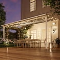 thumbnail image 2 of Leukture 10' x 14' Wall Mounted Lean to Metal Awnings with Sloped Roof Outdoor Patio Gazebo Awning for Backyard Deck White, 2 of 7