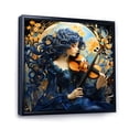 thumbnail image 2 of Designart "Blue Music Classical gracefulness II" Music Floater Framed Wall Art Print, 2 of 7