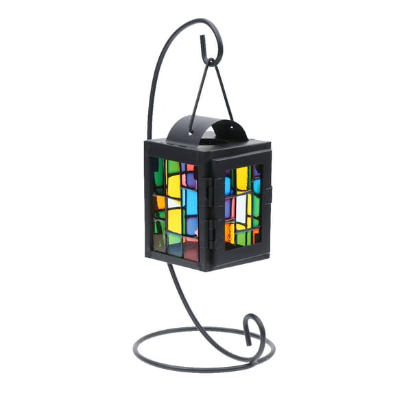 Yongwei Rustic Wedding Christmas Candle Holder Tealight Lantern (Black)