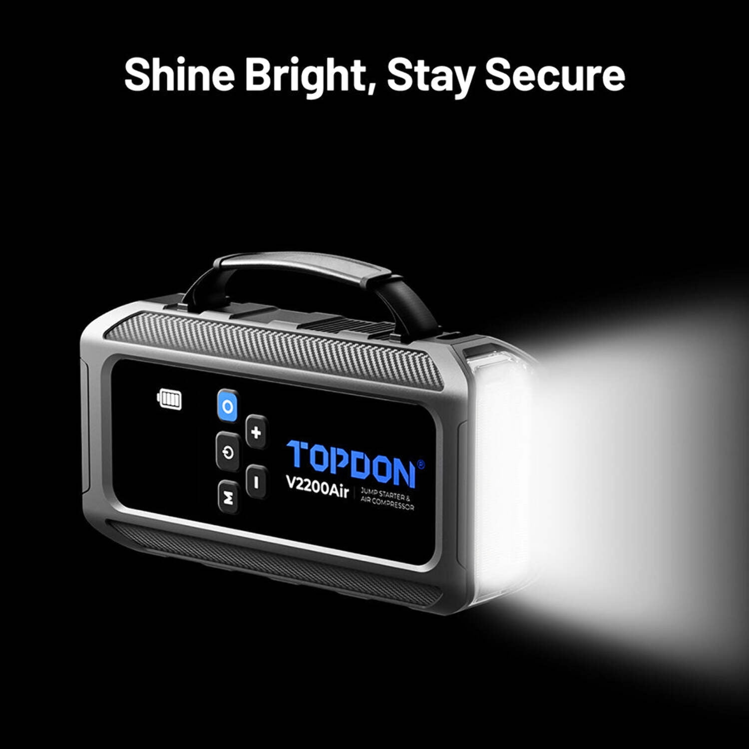 TOPDON V2200Air - 2200 Peak Amp Jump Starter & Air Compressor, 150 PSI