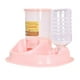 thumbnail image 2 of Dispensador automático de agua y comida para mascotas, cuenco de plástico para perros y gatos. Ideal para viajes. Rosa, 2 of 8