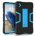thumbnail image 2 of Silicone PC Case for Samsung Galaxy Tab A11 8.7" 2025 SM-X133 / SM-X135, Heavy Duty Protection Military Grade Shockproof Rugged Non-Slip Tablet Cover for Kids with Adjustable Kickstand, Black Blue, 2 of 6