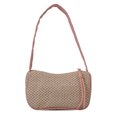 thumbnail image 1 of 13651 Bolso Paja Portátil Un Hombro Tejido A Mano Informal Versátil para Playa Verano (rosa), 1 of 9