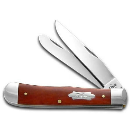 Case XX Knives Smooth Cherry Red Bone Trapper Stainless Pocket Knife 18810