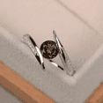 thumbnail image 2 of Natural Smoky Brown Quartz Danity Ring in 925 Sterling Silver - Anniversary Gift For Wife, 2 of 2