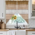 thumbnail image 6 of Brown Wood Grain Swag Valances for Windows, Kitchen Window Curtains Over Sink, Country Retro Wooden Plank Farmhouse Window Treatment Curtains for Living Room/Bedroom Curtains 2 Panel Sets 36"x45", 6 of 8