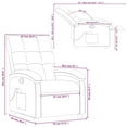 thumbnail image 2 of vidaXL Massage Recliner Chair, Adjustable Backrest/ Footrest, Black Fabric Reclining Sofa, 2 of 5