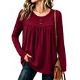 thumbnail image 2 of Women's Crew Neck Base Layer Top Long Sleeve Casual Undershirt Long Sleeve Base Layer S, 2 of 6