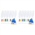 thumbnail image 1 of 120 Tiras de Latas de Pintura Vacías de 3 Ml con Juego de 30 Pinceles, Vasos de Pintura Transparentes con Tapa Acrílica para Escuela de Arte de Pintura, 1 of 5
