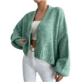 thumbnail image 4 of hotojiny Cardigan Sweaters for Women Soft Cropped Button up Knit Coat Oversized Long Sleeve Fall Tops Trenyd Outfit S-L, 4 of 7