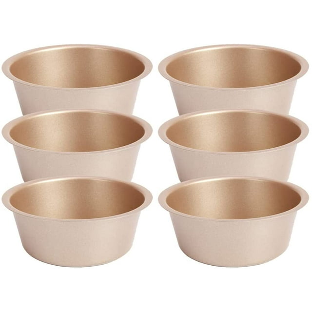 CANDeal 4 Inch Cake Tin, Non-stick Round Cake Tin Mould,Christmas Birthday Wedding Mini Cake Baking Pan Bakeware Set, Healthy & Durable, One Piece Design (4)