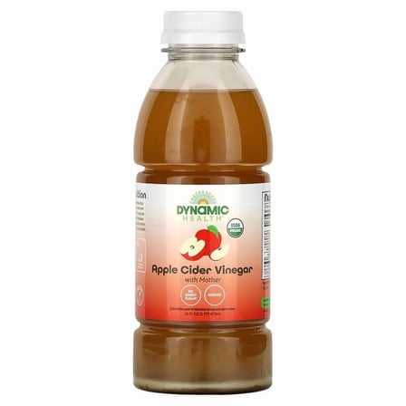 Dynamic Health, Apple Cider Vinegar with Mother, 16 fl oz Pack of 4