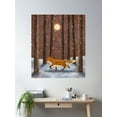 thumbnail image 2 of Winter Fox Poster Wall Art, Modern Wall Decor For Living Room Bedroom, 12x18 UNFRAMED, 2 of 3