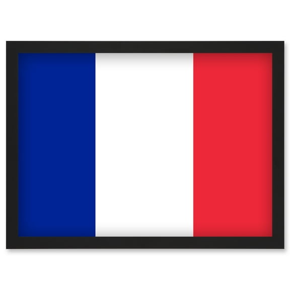 France National Flag Patriotic Vexillology World Flags Country Region Poster Artwork Framed Wall Art Print A4