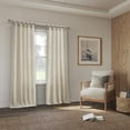 thumbnail image 5 of No. 918 Anders 2-pack Faux Linen 3-in-1 Versatile Hanging Semi-Sheer Back Tab/Rod Pocket Curtain Panel Pair with Ring Clips, Natural, 37"W x 84"L (2 Panels), 5 of 8