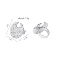 thumbnail image 2 of ONLYEOR Mini Nail Art Palette, Nail Polish Palette, Mini Manicure Palette Metal Paint Palette Finger Rings Nail Art Tools Makeup Palettes (A), 2 of 6