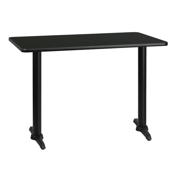 Flash Furniture 30'' x 42'' Rectangular Black Laminate Table Top with 5