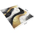 thumbnail image 4 of Black White Marble Gold Wave Pattern Blanket,Comfortable Soft Flannel Throw Blanket,All Season,Warm Lightweight Blankets for Sofa Bed Couch Living Room Chair,60"x80", 4 of 4