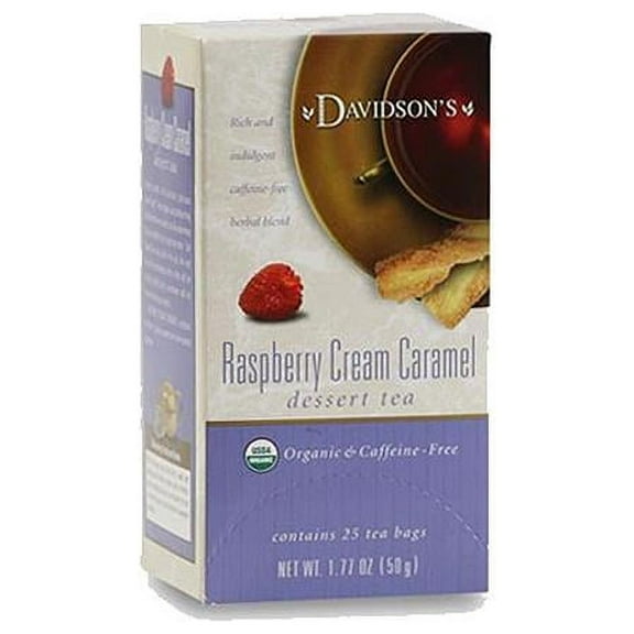 Davidson Organic Tea 2592 Raspberry Cream Caramel Tea- Box of 25 Tea Bags