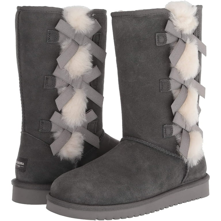 Koolaburra by ugg victoria tall genuine sale dyed sheepskin trim & faux fur boot