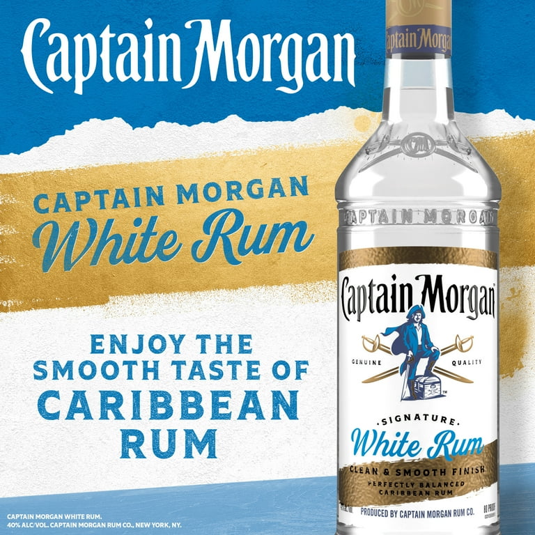 Captain Morgan, White Rum, 750 ml Bottle, 80 Proof - Walmart.com