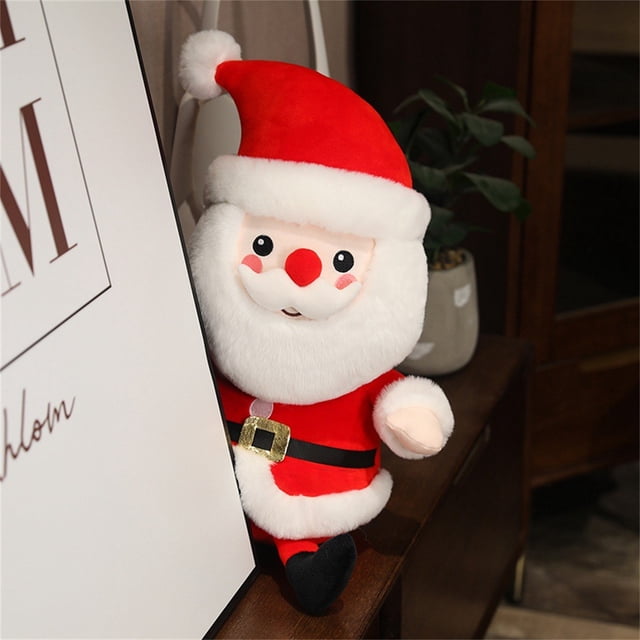 XWSHYW Juguetes para Niños Pequeños Adorno de Papá Noel con Tema Navideño, Muñeca Suave para Coche, Sofá, Escritorio, Estante, Escaparate, Decoración Navideña Reutilizable, Regalo de Navidad, Decorac