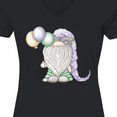 thumbnail image 4 of Inktastic Mardi Gras Gnome Women's V-Neck T-Shirt, 4 of 5