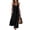 Black, variant on Sundresses for Women Summer Smocked Cami Maxi Dresses Spaghetti Strap V Neck Flowy Long Beach Vacation Dress, XL
