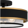 thumbnail image 4 of Quoizel Semi-Flush Mount 3-Light Semi-Flush Mount in Earth Black, 4 of 8