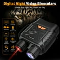 thumbnail image 6 of BEBANG 10X Night Vision Binoculars, Infrared Night Vision Goggles with HD Video and Photo Modes for Bird Watching, Hunting, 32GB Card, 2624ft, 6 of 8