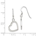 thumbnail image 2 of 925 Sterling Silver Heart Drop Dangle Earrings Love, 2 of 6