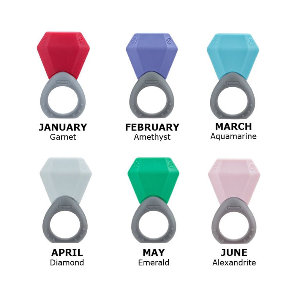 Innobaby Teethin' SMART Birthstone Ring Teether, August (Peridot)