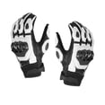 thumbnail image 1 of Guantes de moto de cuero PU premium Pantalla táctil para conducir en blanco y negro L L en blanco y negro Sharpla Guantes de moto, 1 of 8