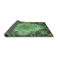 thumbnail image 2 of Ahgly Company Indoor Square Medallion Turquoise Blue French Area Rugs, 3' Square, 2 of 4