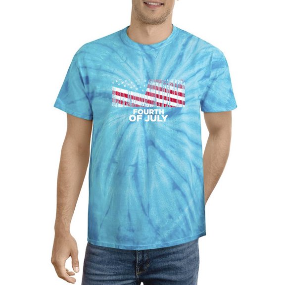 Fourth Of July American Flag Tie Dye Cyclone Men -Image by Shutterstock, Male Large