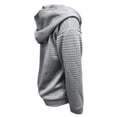 thumbnail image 5 of WTOBBY Women's Solid Color Zipper Hooded Cardigan Long Sleeved Sweatshirt Jacket, Casual Streetwear Top with Front Pocket and Comfortable Loose Fit,Gray M, 5 of 6