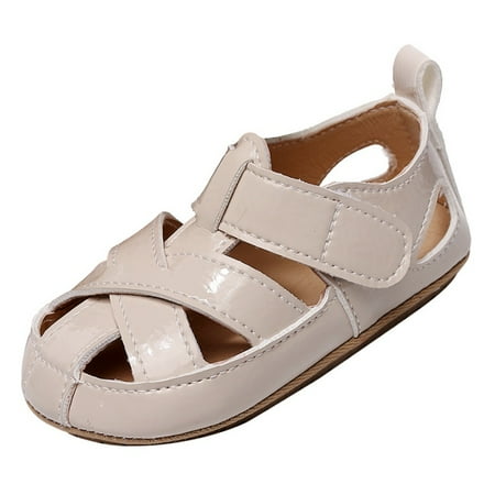 

Baby Boy Girl Summer Sandals 0-24Months Infant Rubber Sole Closed-Toe Non-Slip Shoes Toddler First Walkers