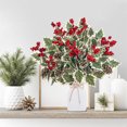 thumbnail image 4 of SugarBloom Artificial Christmas Garland, Christmas Holly Red Berry Bouquet Decorative Artificial Flowers,Perfect for Decoration Leaf Tree Cuttings Holiday Home Decor,, 4 of 6