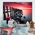 thumbnail image 2 of Designart "Glowing Seaside by the Coast" Nautical & Beach Metal Wall Art, 2 of 5