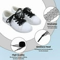 thumbnail image 3 of 2 Pairs Flat Lace Shoelaces for Women: 2.5 CM Wide Lacy Fancy Shoe Laces - 47Inch / 120cm, 3 of 5