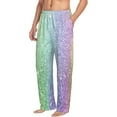 thumbnail image 2 of Easygdp Beautiful Glitter Men's Pajama Pant, Sleep Elastic Waistband Lounge Pants - X-Large, 2 of 9