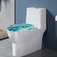 thumbnail image 3 of ZUXONGSY Blue Marble Print Toilet Lid Dust Cover Decorative Toilet Seat Covers Lids with Elastic Band Washable Toilet Lid Seat Protector Cover Easy to Install Gifts for Mum, 3 of 6