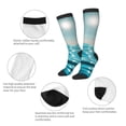 thumbnail image 3 of Naloa Turquoise Ocean Reflection Knee Socks, High Socks Long Stretchy Sock Women Knee High Stocking, Long Socks for Women, 3 of 6