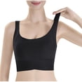thumbnail image 2 of Gapacks Women's Plus Size 3XL Seamless Bra - 3-Pack Value, Nylon Spandex, Adjustable Straps, Ribbed Black - Comfort for Daily Wear & Light Exercise, 2 of 6