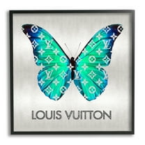 Stupell Industries Glam Pattern Butterfly Animals & Insects Painting Black Framed Art Print Wall Art, 12 x 12