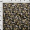 thumbnail image 3 of oneOone Cotton Jersey Brown Fabric Floral Retro Sewing Material Print Fabric By The Yard 58 Inch Wide, 3 of 5