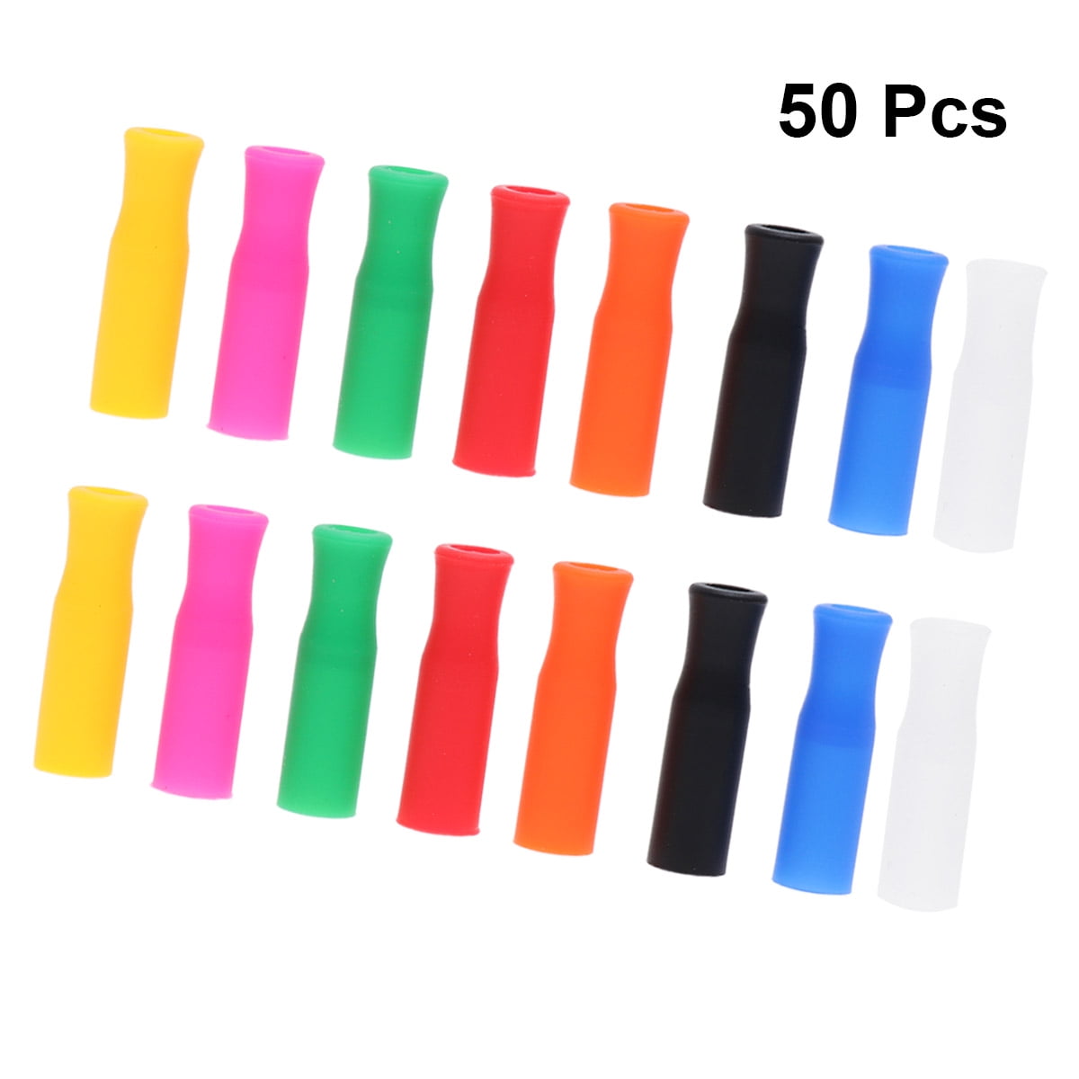 12mm Silicone Straw Tips Cover Metal Stainless Steel Straw Nozzle Suitable  For 1/2 inch Wide