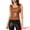 Brown, variant on DARING DIVA Women's Party Lace Trim Tank Top Faux Leather PU Sleeveless Top XS Black