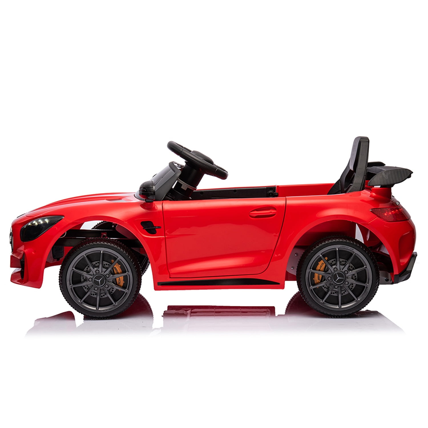 CIPACHO Licensed Mercedes-Benz AMG GTR Dual drive 12V Powered Ride Ons Sports Car with 2.4G Remote Control, Red