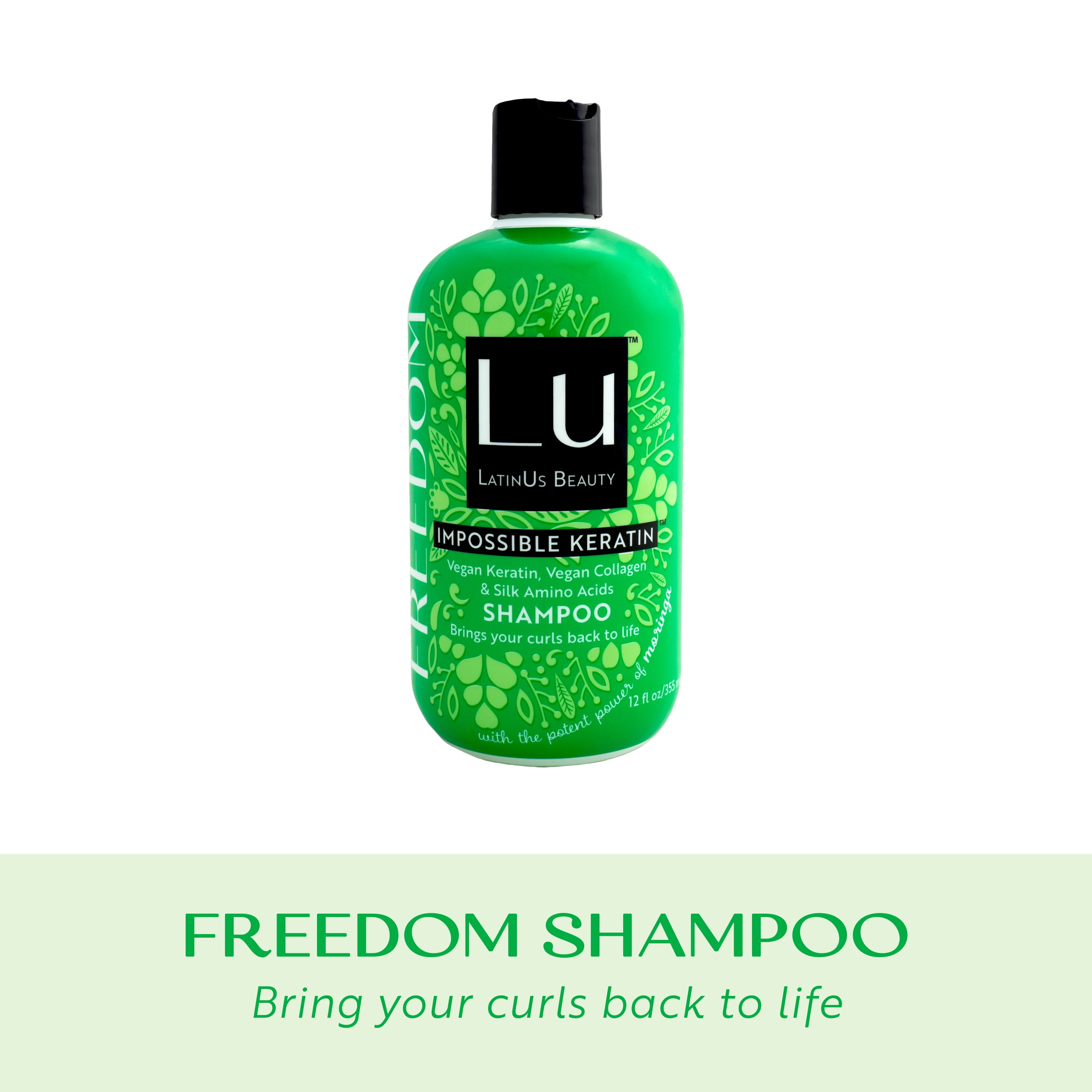 Lu by LatinUs Beauty FREEDOM 3-Piece Curls & Volume Hair Set: Shampoo, Conditioner, Styling Cream (32 oz)